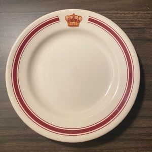 Sterling RESTAURANTWARE China Heavy Duty Salad Plate With 3 Red Stripes Crown 1